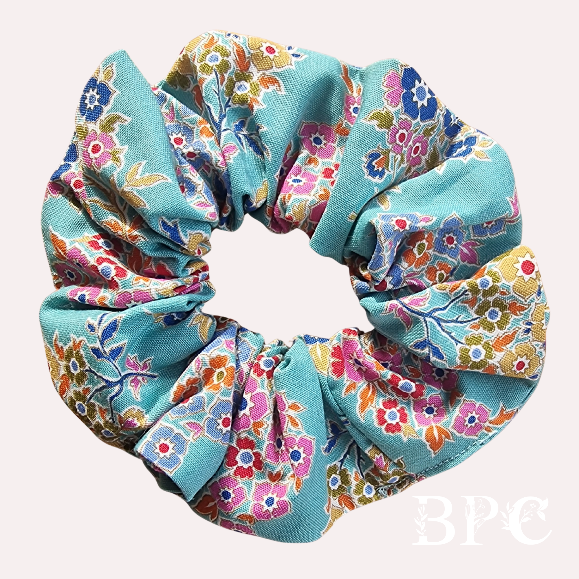 Original Scrunchie Teal Floral