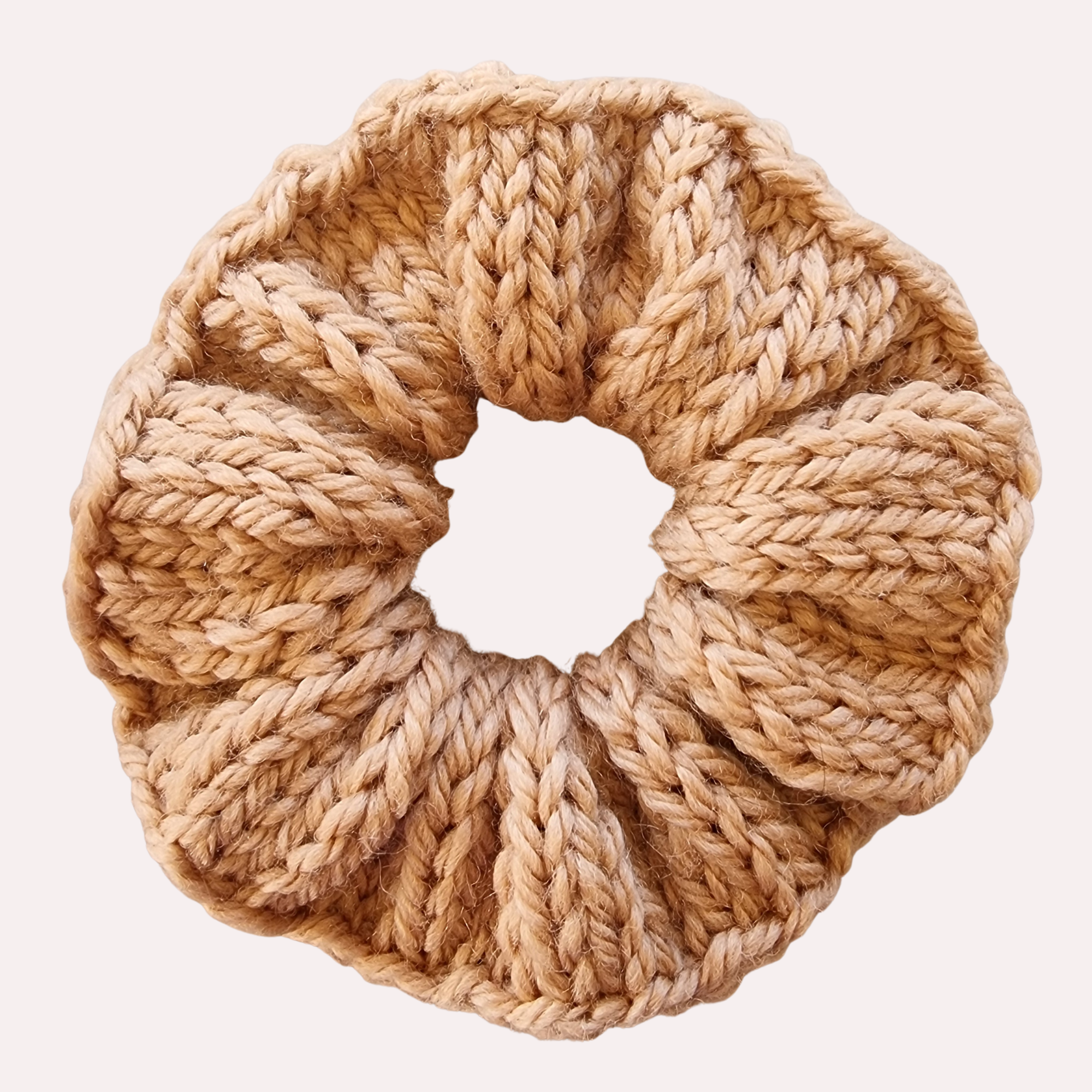 Knit Scrunchie - Caramel