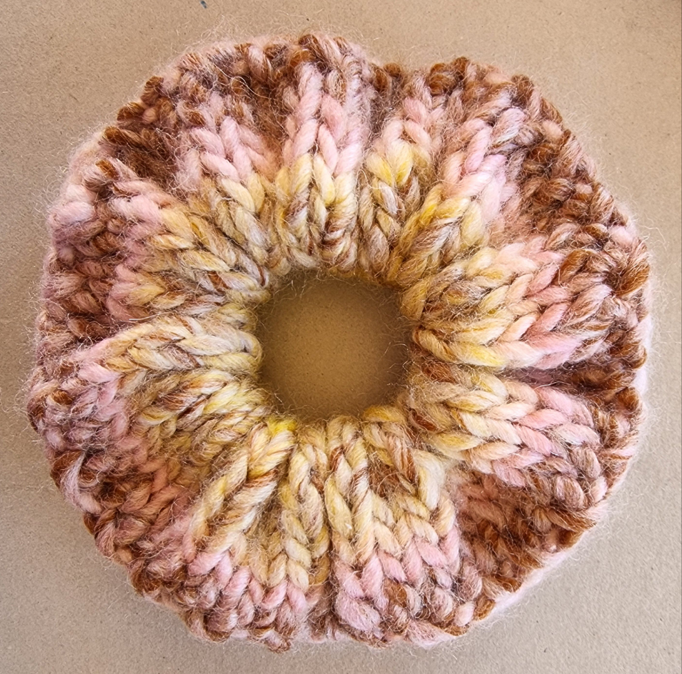 Knit Scrunchie - Yellow Multi