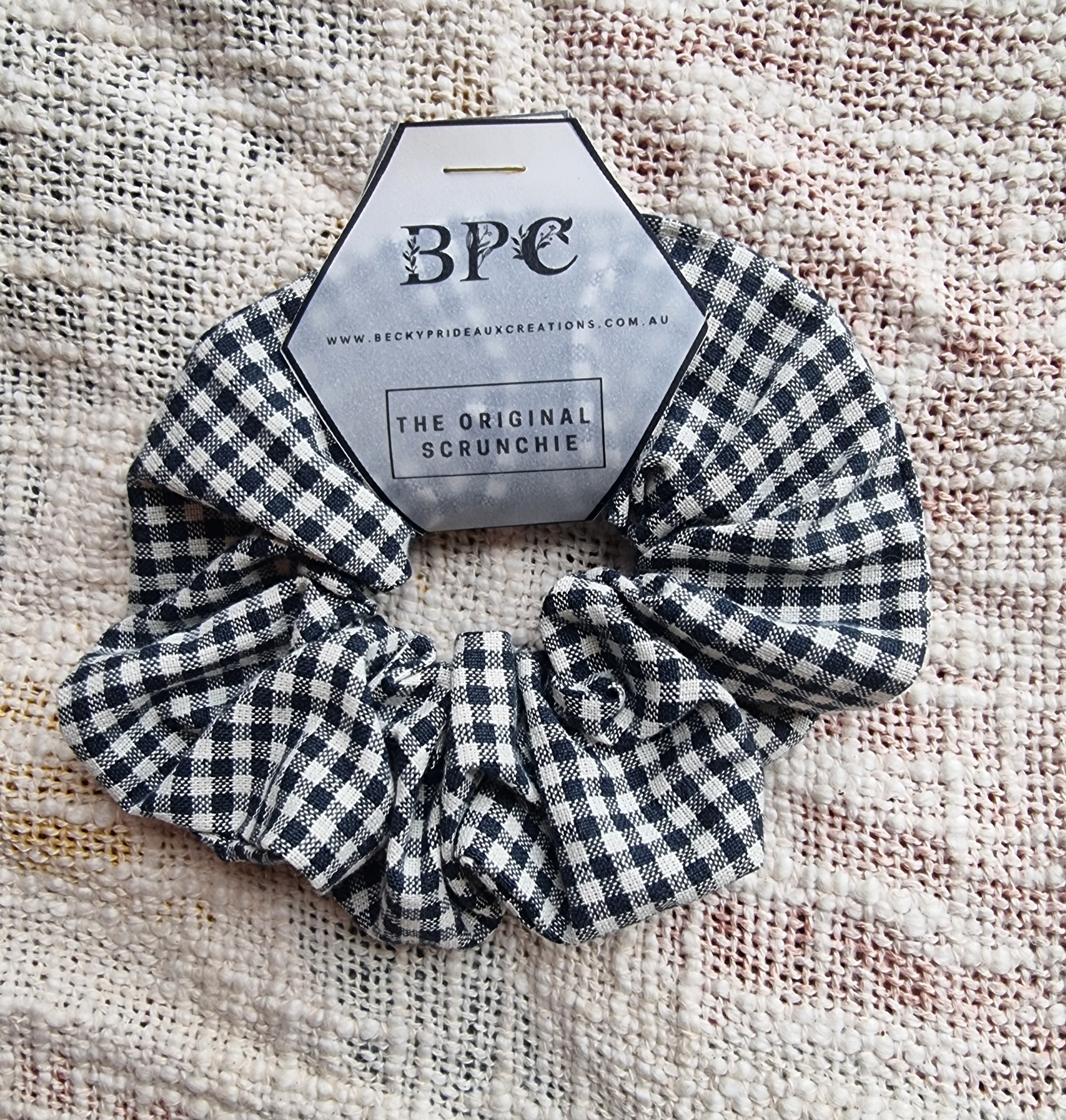 Original Scrunchie Black Gingham