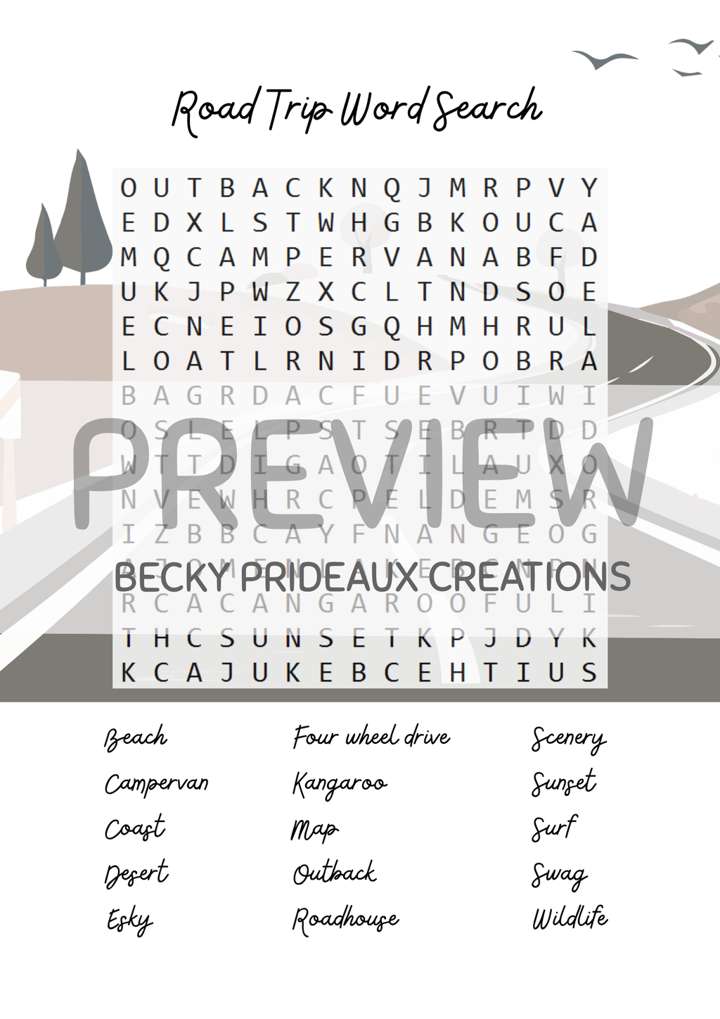 Digital Product : Australian Travel Journal
