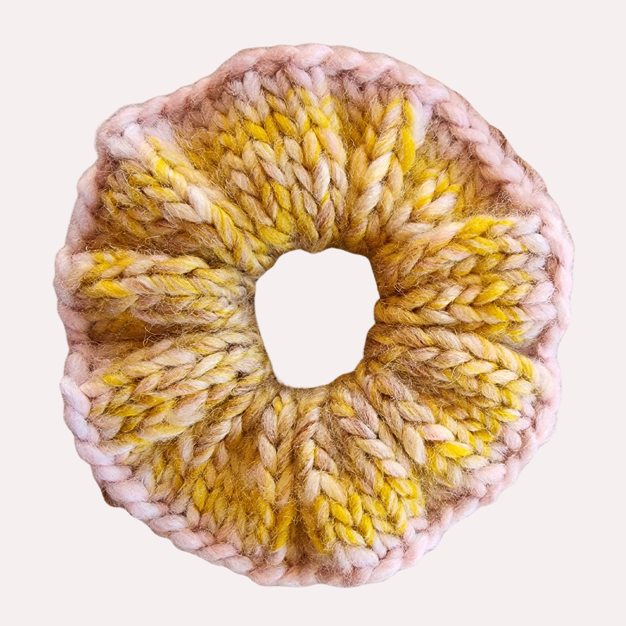 Knit Scrunchie - Yellow Multi