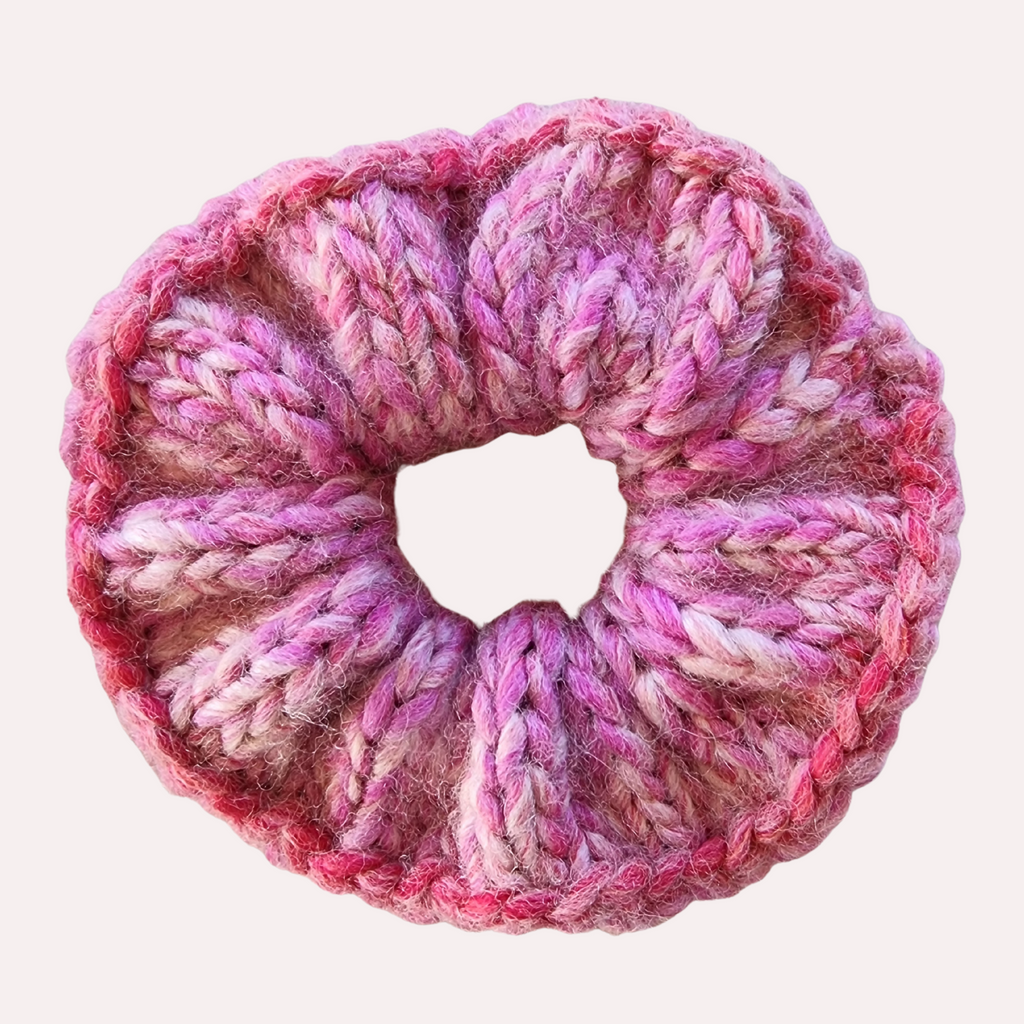 Knit Scrunchie - Pink Multi