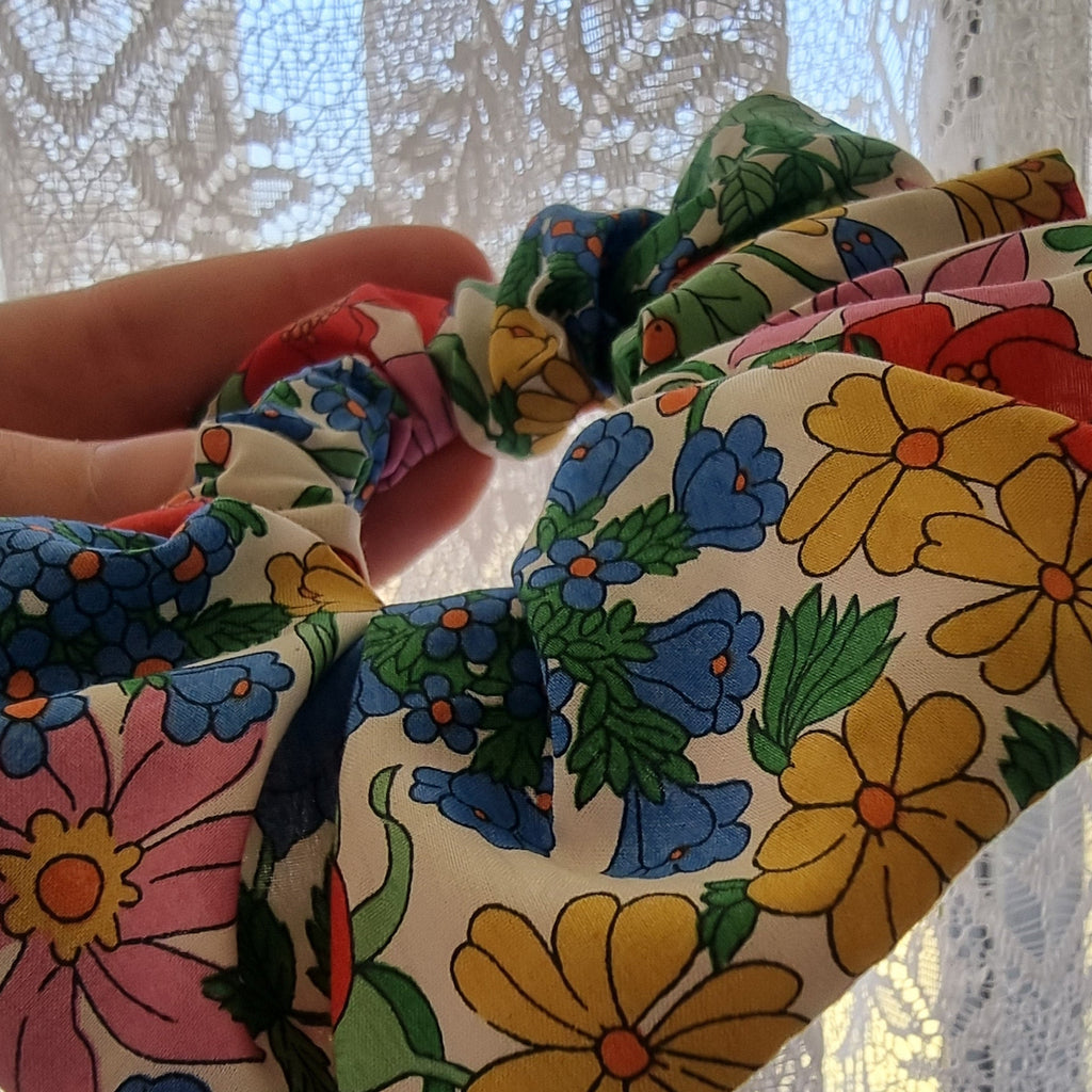Original Scrunchie in Clarabell Red Liberty Fabric