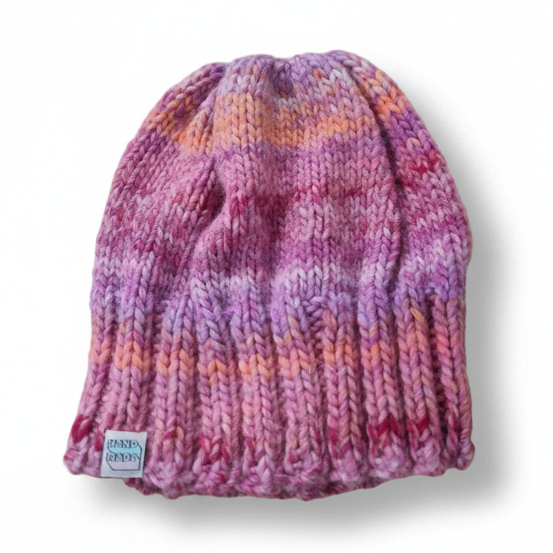 Mottled Orange and Pink Beanie (Heavily discounted)