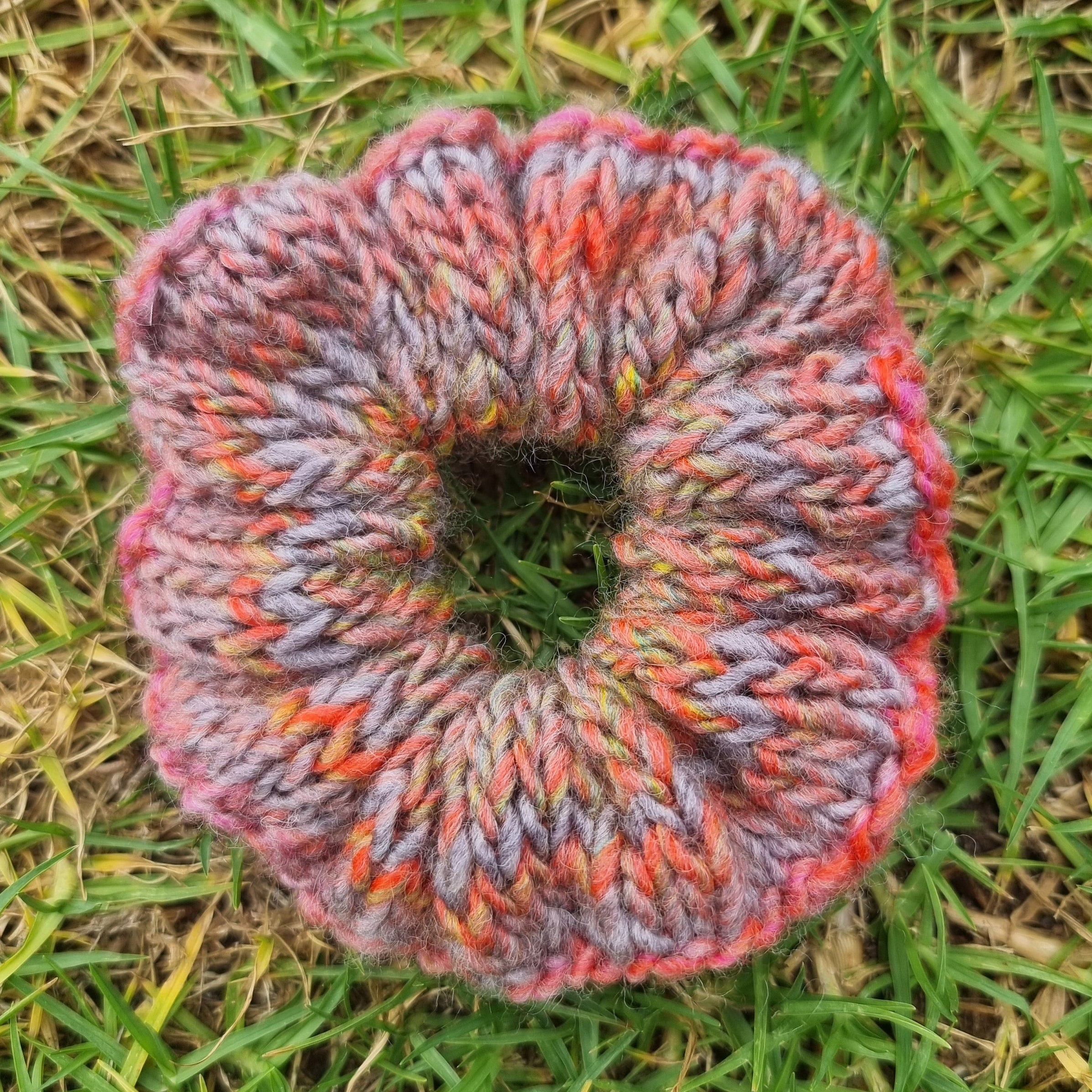Knitted Scrunchie: Toffee Apple