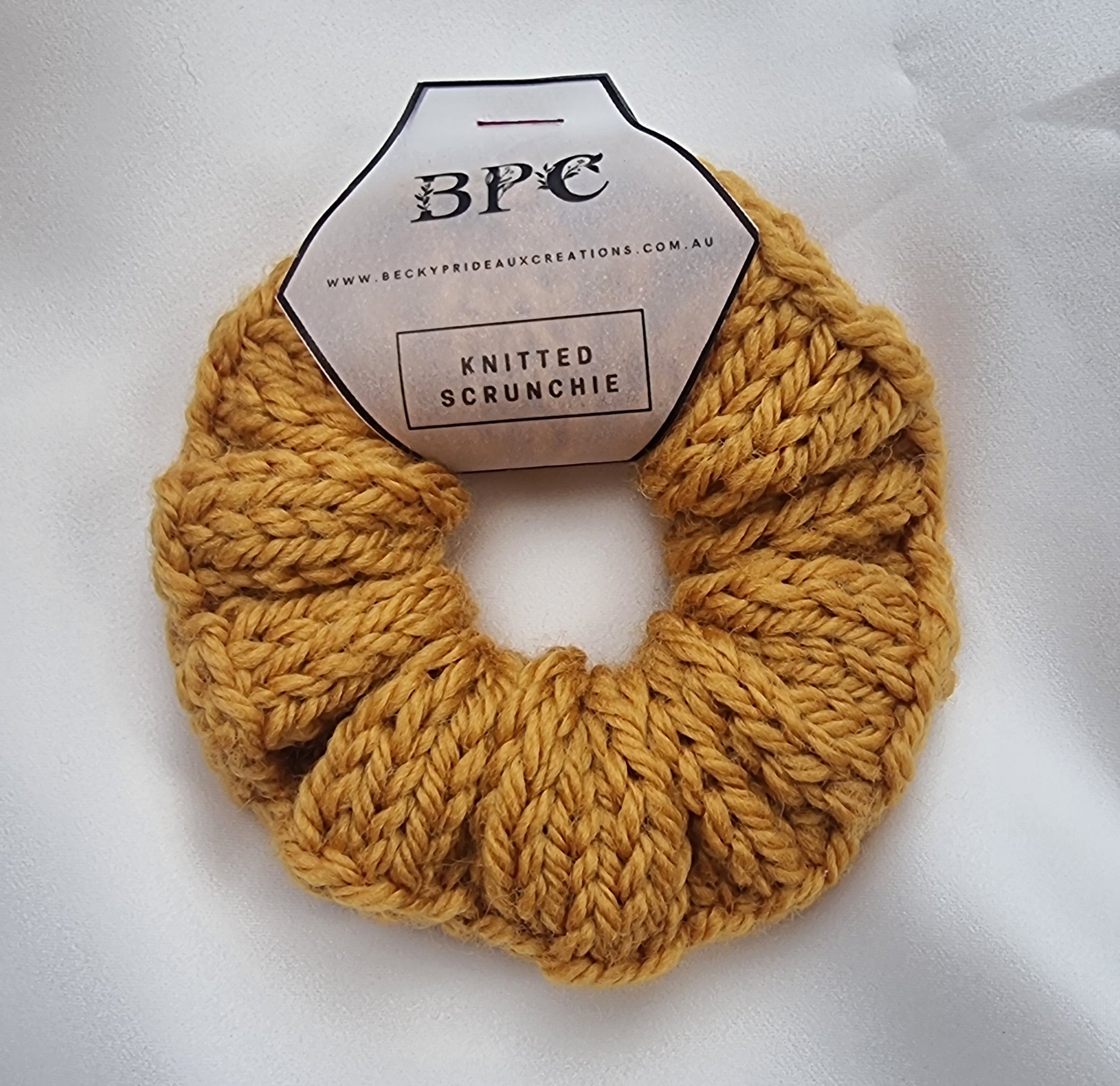 Knit Scrunchie - Mustard