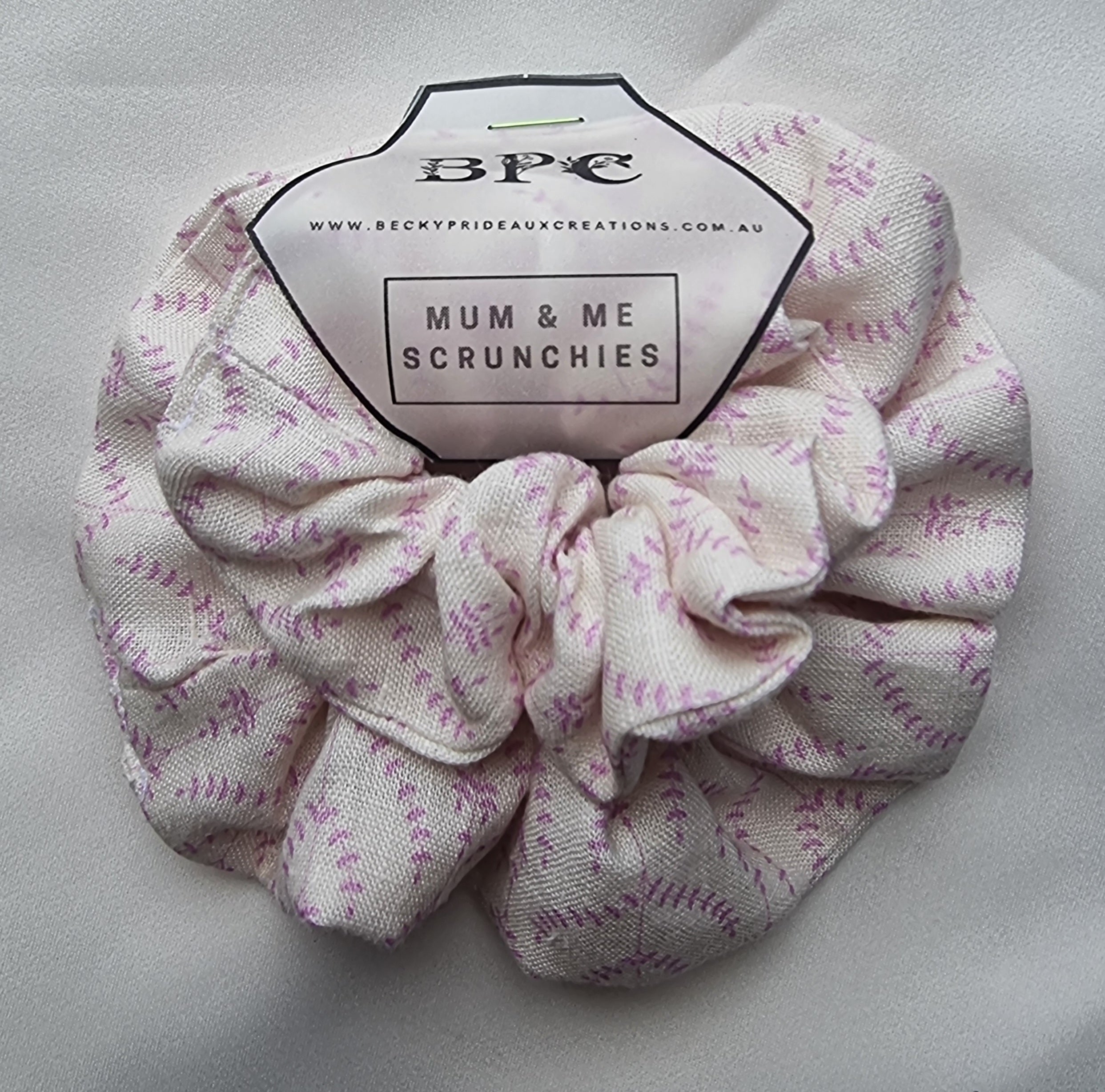 Mum and Me Scrunchie Set - Purple Floral