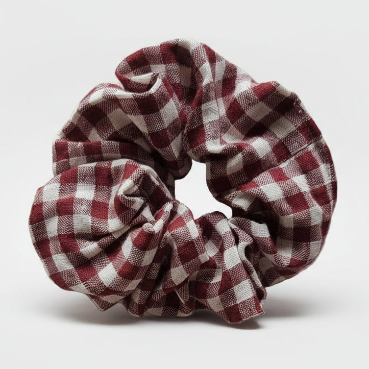 Original Scrunchie: Burgundy Linen
