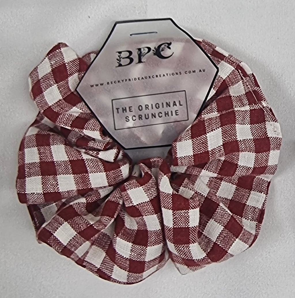 Original Scrunchie: Burgundy Linen